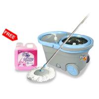 ราคา โพลี-ไบรท์ ม็อบถังปั่น รุ่นไต้ฝุ่น 2 แถมฟรี น้ำยาถูพื้น 1 ลิตร (328290-714083010)