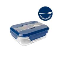 ราคา RRS กล่องใส่อาหาร 2 ช่อง 1000ml. พร้อมช่องใส่ช้อนสแตนเลส (331384-714711010)