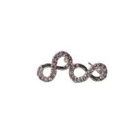 ราคา ValueJewelry ต่างหูแป้น ลายอินฟินิตี้ นำโชค Infinity ประดับคริสตัลแท้ ตุ้มหู เครื่องประดับ ER0010 (589754-584614010)
