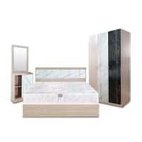 ราคา SOLOMON ชุดห้องนอนลายหินอ่อน รุ่น MARBLE สีหินอ่อนขาว (336829-717475010)