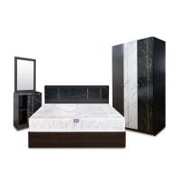 ราคา SOLOMON ชุดห้องนอนลายหินอ่อน รุ่น MARBLE สีหินอ่อนดำ (336820-717473010)