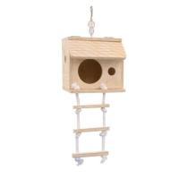 ราคา Bird Box บ้านไม้สี่เหลี่ยม สำหรับนก กระรอก ชูการ์ ห้อยแขวนกรง (369278-677010010)