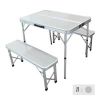 ราคา NL HOME โต๊ะปิคนิคอลูมิเนียมพร้อมเก้าอี้หน้าโต๊ะสีเทา ม้านั่งยาว (345000-722484010)