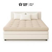 ราคา Home Best Topper ใยขนห่านเทียม หนา 6 นิ้ว ลายบุ๋ม สีเบจ (345295-722756010)