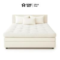 ราคา Home Best Topper ใยขนห่านเทียม หนา 6 นิ้ว ลายบุ๋ม สีขาว (345290-722739010)