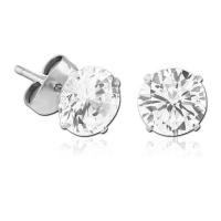 ราคา Salamander Jewelry ต่างหูพลอยแป้นกลม ขนาด 5 มม. (576073-559610010)