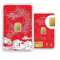 ราคา Ausiris ทองคำแท่ง 96.5% น้ำหนัก 0.125 บาท ลายการ์ดมังกร (382434-696840010)