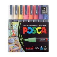ราคา uni ปากกามาร์คเกอร์ POSCA รุ่น PC-3M Standard Color Set 16 สี (353703-727518010)