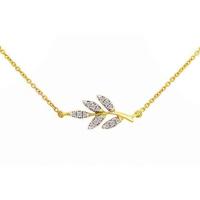 ราคา Nakorn Gems สร้อยคอเพชรแท้ธรรมชาติ ตัวเรือนทองคำ 18K น้ำหนักเพชร 0.076 กะรัต (375422-685522010)