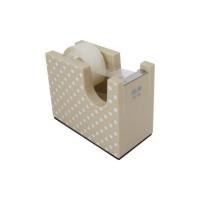 ราคา ELM แท่นตัดเทปมินิ TD-140 ลายจุด สีครีม (ฟรี! เทปใส 1 ม้วน) (352047-707378010)