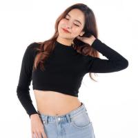 ราคา Expo เสื้อครอปแขนยาว คอเต่า ผ้าร่องเล็ก (361377-732409010)