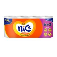 ราคา ไนซ์ กระดาษชำระม้วนใหญ่พิเศษ เมก้าโรล (แพ็ก 6+2 ม้วน) (374199-683791010)