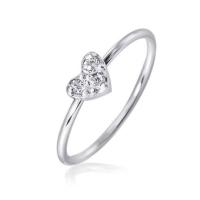 ราคา Beauty Jewelry แหวนเงินแท้ 92.5% แหวนแฟชั่น แหวนมินิมอล ประดับเพชร CZ รุ่น RS3069-SS (376533-687511010)