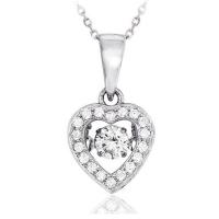 ราคา Beauty Jewelry สร้อยพร้อมจี้เงินแท้ 92.5 ประดับเพชร CZ รุ่น PS2167-RR เคลือบทองคำขาว (376545-687558010)