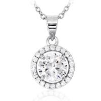 ราคา Beauty Jewelry สร้อยพร้อมจี้เงินแท้ 92.5% ประดับเพชร CZ รุ่น PS2033-RR เคลือบทองคำขาว (376544-687557010)