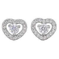 ราคา ValueJewelry ต่างหูแบบแป้น ฝังคริสตัล ลายหัวใจ ล้อมเพชรละเอียด ขนาดเล็กสวยหวาน ER0485 (348759-633027010)