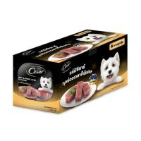ราคา ซีซาร์ อาหารสุนัข ชนิดเปียกแบบถาด สูตรสุนัขโต รสเนื้อและตับหมู 100 ก. (แพ็ก 6 ชิ้น) (368305-736417010)
