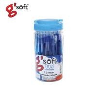 ราคา g'soft ปากกาลูกลื่นเจล TITUS 0.38 มม.หมึกน้ำเงิน (กระป๋อง 50 ด้าม) (355314-728354010)