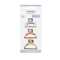 ราคา TITANIA Hair Clip Set Metallic Trio กิ๊บหนีบผม 3pc (360428-731781010)