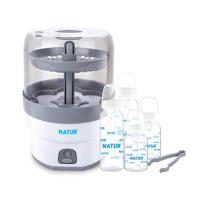 ราคา NATUR เครื่องนึ่งขวดนมไฟฟ้า รุ่น SZ-2 ฟรี ขวดนม 4 ใบ (348167-224624010)