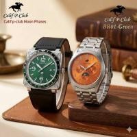 ราคา Calif P-Club นาฬิกาข้อมือ เซตคู่ SV-OR BR01-Green (334428-741900010)