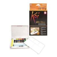 ราคา SAKURA สีน้ำชนิดตลับ+พู่กัน KOI Water Colors 18 สี (555515-523954010)