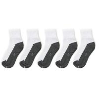 ราคา AIR SOCK ถุงเท้านักเรียนข้อกลาง ขาวพื้นเทา คละลาย (แพค 5 คู่) (349421-633827010)