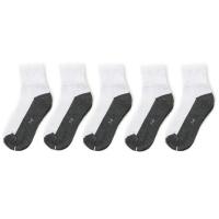 ราคา AIR SOCK ถุงเท้านักเรียนข้อกลาง ขาวพื้นเทา คละลาย (แพค 5 คู่) (349421-633828010)