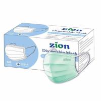 ราคา Zion หน้ากากป้องกันฝุ่นละออง สีเขียว (รองรับPM2.5) (1 กล่อง/50 ชิ้น) (488584-403076010)