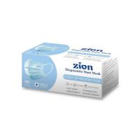 ราคา Zion หน้ากากป้องกันฝุ่นละออง สีฟ้า (รองรับPM2.5) (1 กล่อง/50 ชิ้น) (460501-363369010)
