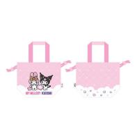 ราคา กระเป๋าผ้าหูรูด ทรงขนมจีบ My Melody & Kuromi สีชมพู (328564-738950020)