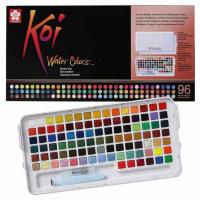 ราคา SAKURA สีน้ำชนิดตลับ+พู่กัน KOI Water Colors 96สี XNCW-96N (560463-532091010)