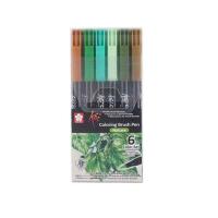 ราคา SAKURA ชุดปากกาพู่กัน KOI Coloring Brush Pen 6 สี โทนสี Nature (555509-523946010)