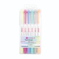 ราคา DONG-A ปากกาไฮไลท์ 2 หัว 6 สี Twinliner SOFT (555504-523941010)