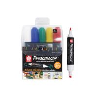 ราคา SAKURA PERMAPAQUE ชุดปากกามาร์คเกอร์สี 2 หัว (แพ็ก 5 สี) (331733-740616010)