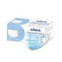 ราคา Zion หน้ากากป้องกันฝุ่นละออง สีฟ้า (รองรับPM2.5) (1 กล่อง/50 ชิ้น) (460501-363369010)