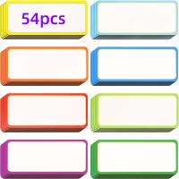 ราคา TEMU 30/54 ชิ้น สติกเกอร์แม่เหล็กสี - ป้ายชื่อไวท์บอร์ดลบได้ & ตกแต่งคราฟต์, ตู้เย็น - 9 สี (17592260499946)