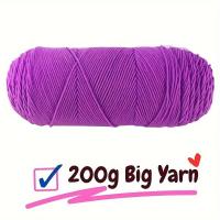 ราคา TEMU 1pc 200g 100% เส้นด้ายอะคริลิค ม้วนใหญ่ เส้นด้ายถักโครเชต์ สำหรับถักโครเชต์และถักผ้าพันคอ เสื้อกันหนาว ผ้าคลุมไหล่ ผ้าห่ม ของเล่นสัตว์เลี้ยง (17592267334565)
