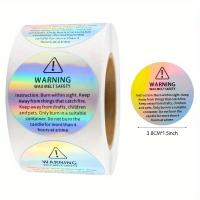 ราคา TEMU 500 ชิ้น 1.5 นิ้ว ฟิล์มเลเซอร์โฮโลแกรม ป้ายเตือนการละลายเทียน, สติกเกอร์ภาชนะขวดเทียน สติกเกอร์ความปลอดภัยการละลายเทียนในภาชนะขวดเทียน อุปกรณ์ทำเทียน (17592297825138)