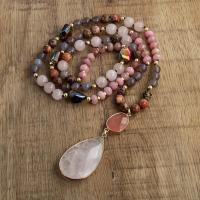 ราคา TEMU สร้อยคอผู้หญิงสไตล์โบฮีเมียนใหม่ฤดูใบไม้ผลิและฤดูร้อน สร้อยคอหินธรรมชาติพันแก้วหลากสี พร้อมจี้หินแท้ สายโซ่สำหรับใส่กับเสื้อสเวตเตอร์ (17592366052564)