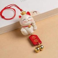 ราคา TEMU เสน่ห์แมวนำโชคสำหรับรถ - จี้เรซินนำโชคสำหรับกระจกมองหลัง, อุปกรณ์ตกแต่งภายในรถยนต์สร้างสรรค์ & (17592234035205)