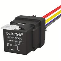 ราคา TEMU รีเลย์ SPDT 5 ขา 12V 30/40A พร้อมฐานและสายไฟ (17592232402055)