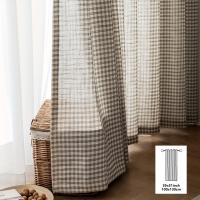 ราคา TEMU ผ้าม่านลายตารางสีน้ำตาล 1 ผืน, ม่านกันแสงสำหรับห้องเด็กผู้ชาย ห้องนอนหรูหรา, ม่านแบ่งพื้นที่โมเดิร์นมินิมอล สำหรับระเบียงและหน้าต่างบัลโคนี พร้อมกระเป๋าสำหรับราว (17592232767246)