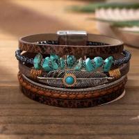 ราคา TEMU สร้อยข้อมือหนัง PU หลายชั้น หัวเข็มขัดแม่เหล็ก สร้อยข้อมือสไตล์โบฮีเมียน สไตล์วินเทจ เครื่องประดับมือ ลายงู (17592195667854)