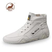 ราคา TEMU รองเท้าบูทหนังแท้สำหรับผู้ชาย Be - สไตล์อังกฤษ รองเท้าหนังสีขาวหัวกลม ผูกเชือก พื้นยางนุ่ม หนังวัวเต็มเม็ด ใส่ได้ทุกฤดู สำหรับทั้ง Casual และ Formal (รองเท้าบูท Dress) (17592235143596)