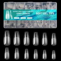 ราคา TEMU 600 ชิ้น ทิปเจลเล็บอ่อน, ทิปเล็บแอคริลิคสีใสลอย, ทิปเล็บปลอดรูปร่างสำหรับการต่อเล็บปลอม อุปกรณ์ทำเล็บมานิคียวสำหรับศิลปะทำเล็บในร้าน (17592264070410)