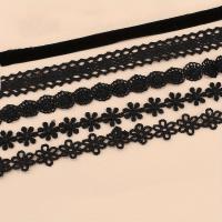 ราคา TEMU 5 ชิ้น/เซ็ต ผ้าดอกไม้ สีดำ โชคเกอร์ ตกแต่งคอ สไตล์โกธิค โชคเกอร์ ผู้หญิง ปาร์ตี้ ไนท์คลับ ของประดับตกแต่ง (17592210324934)