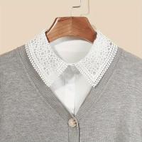 ราคา TEMU จีโอเมทริก โฮลโลว์ ปลอกคอปลอม ปักลูกไม้ ถอดได้ ปลอกคอปลอม ปลอกคอเสื้อ บลูส์ หรูหรา เสื้อครึ่งตัว สำหรับผู้หญิง (17592207664080)