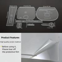 ราคา TEMU 7 ชิ้น แม่แบบเครื่องมือหนังอะคริลิคลายกระเป๋าสะพายไหล่แบบวินเทจ แม่แบบสเตนซิลสำหรับเครื่องมือทำหนัง, การทำกระเป๋าสตางค์ DIY (17592230091573)