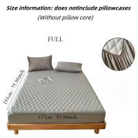 ราคา TEMU 1 ชิ้น ผ้าปูที่นอนแซนวิชลายตารางเพชร นุ่มสบาย ระบายอากาศได้ดี สีพื้นเรียบง่ายสไตล์มินิมอล ผ้าคลุมที่นอนซับเหงื่อ สำหรับใช้ในห้องนอนและโรงแรม ของขวัญผ้าบ้าน (ไม่รวมปลอกหมอน) (17592239193136)